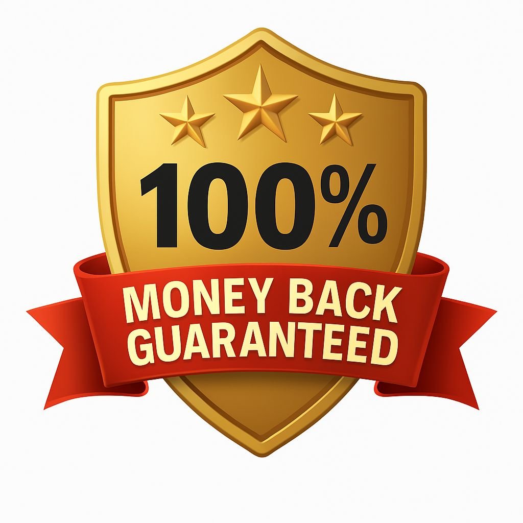 100% Money Back Guarantee