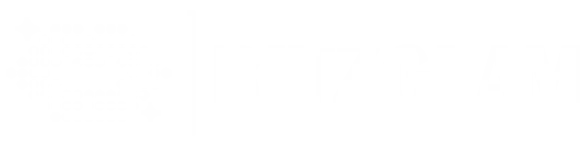 Logo horizontal RitzGlam warna putih transparan untuk footer website kecantikan