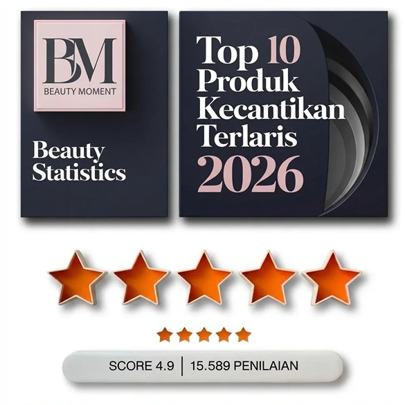 Penghargaan Top 10 Produk Kecantikan Terlaris 2026 dari Beauty Moment untuk RitzGlam dengan rating 4.9